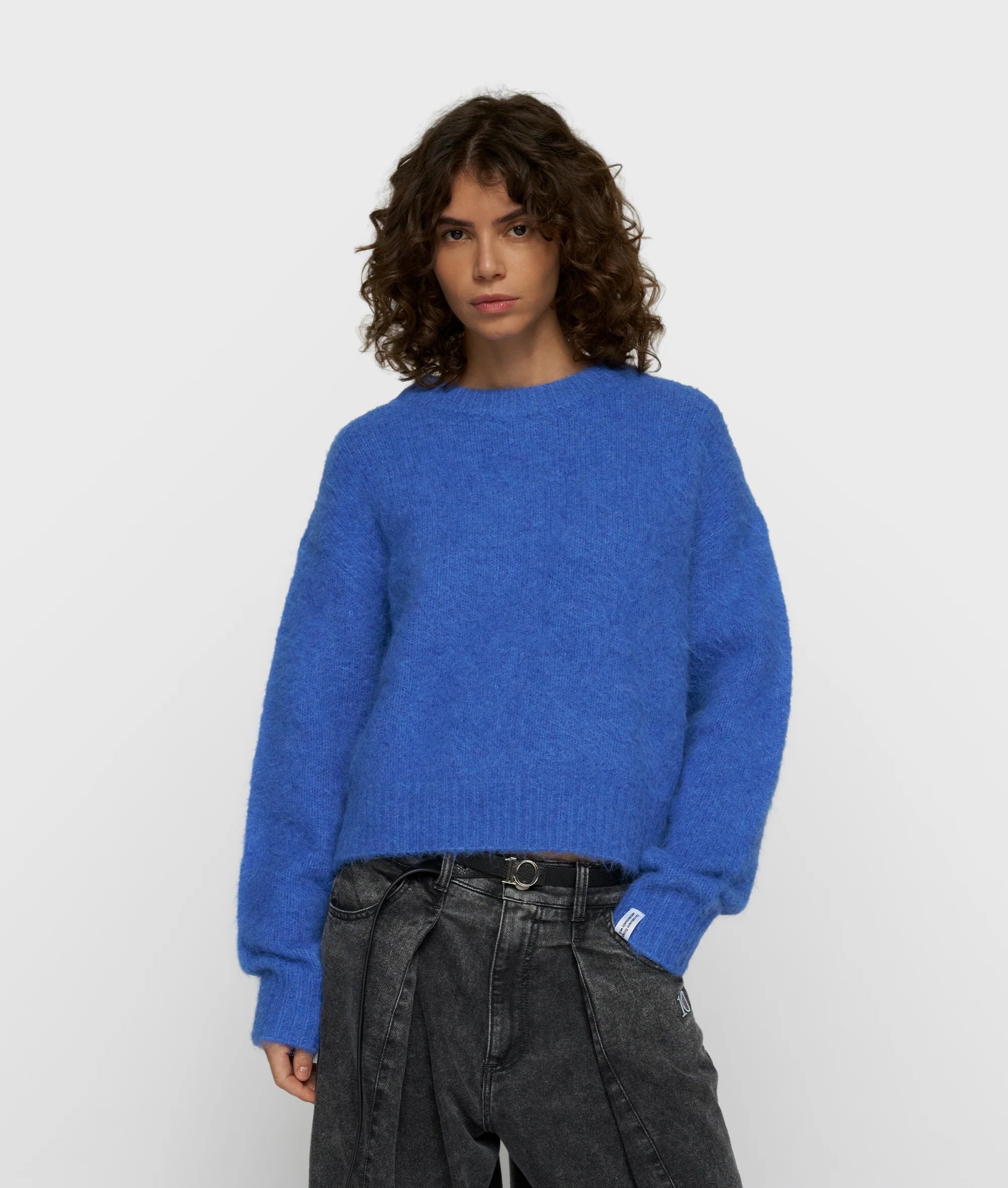 10 Days Amsterdam Hairy Knit Sweater ULTRAMARINE