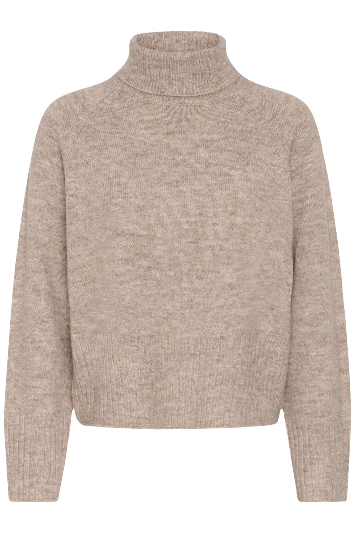 Rollkragenpullover - Desert Taupe Melange