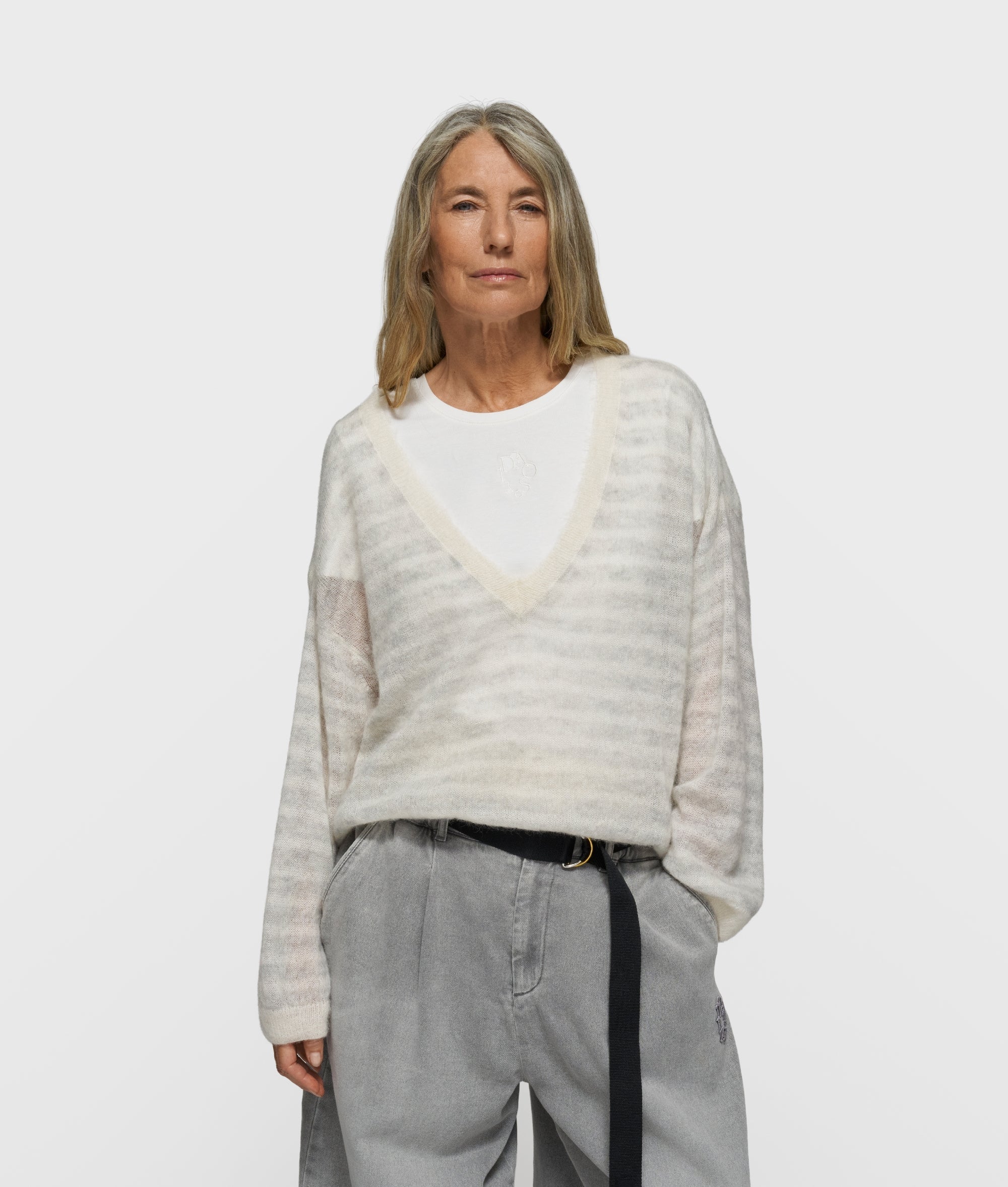 Damen Feinstrickpullover Mit V-Ausschnitt von 10 DAYS AMSTERDAM