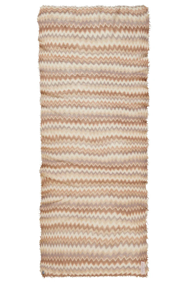 Kaschmir Schal Damen Chevron Camel classic-Puder von Pusrchoen
