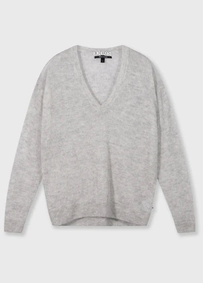 Damen Pullover grau melee von 10 DAYS AMSTERDAM