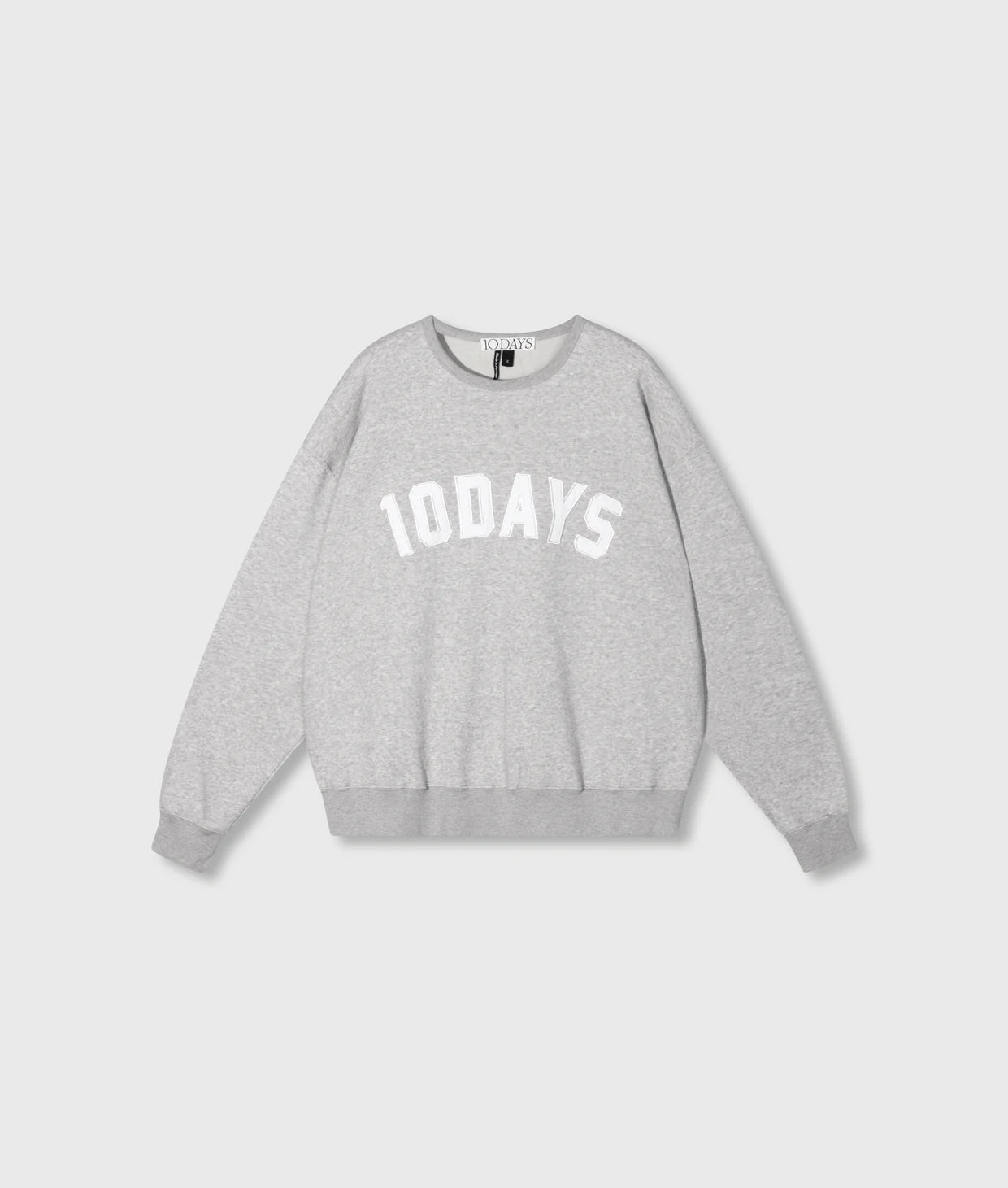 Graues Sweatshirt "The Statement Sweater" Damen mit Logoprint von 10 DAYS AMSTERDAM