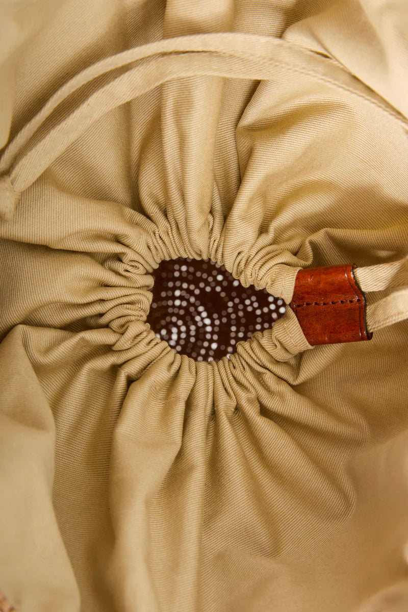 IBELIV MIROZY Handtasche aus handgefertigtem Raffia mit Ledergriffen und abnehmbarem Schulterriemen