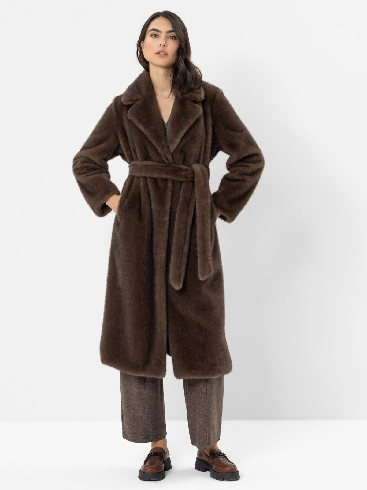 HERRLICHER Teddy-Mantel Vegan Fur