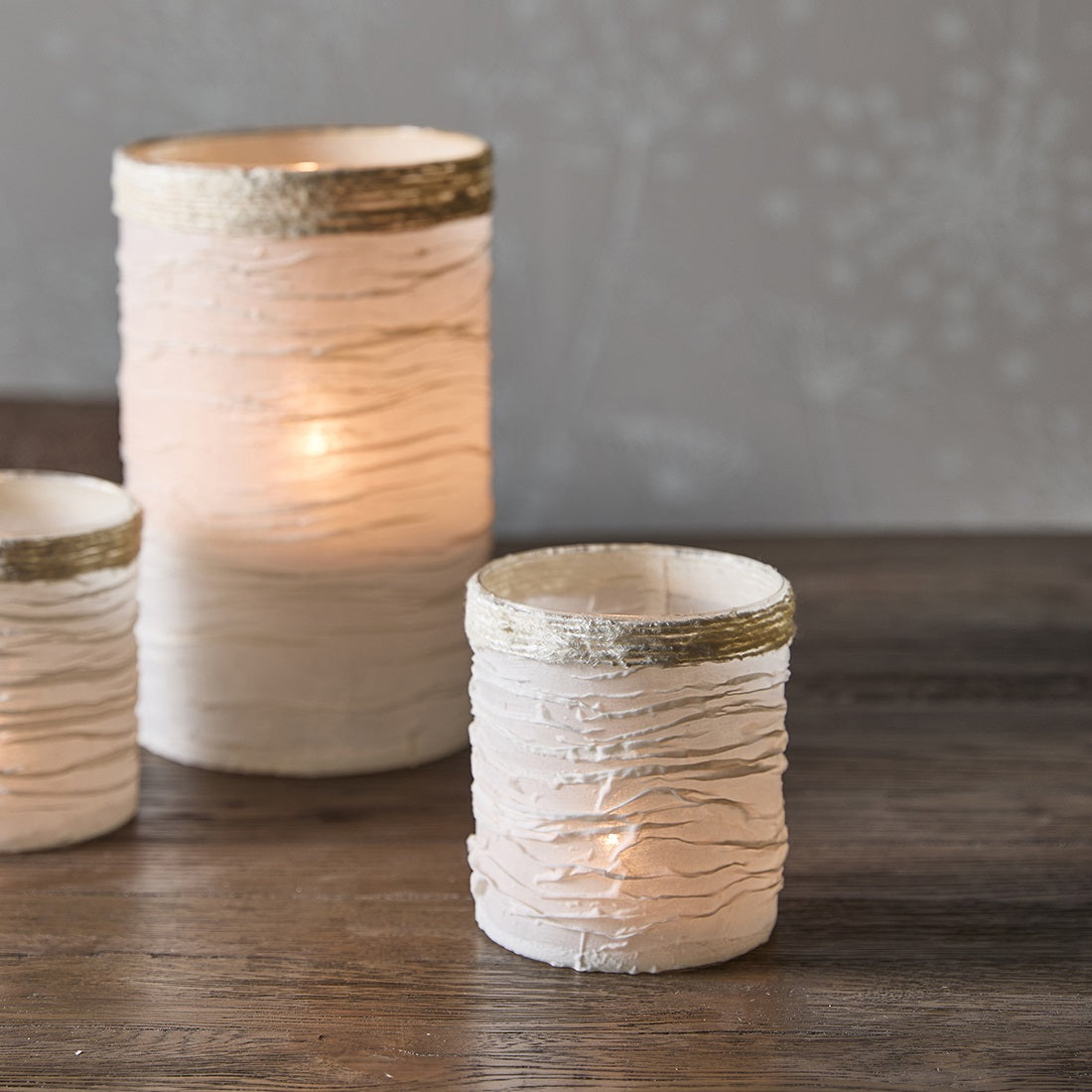 Weißes Windlicht Boheme Votive S von Riviera Maison