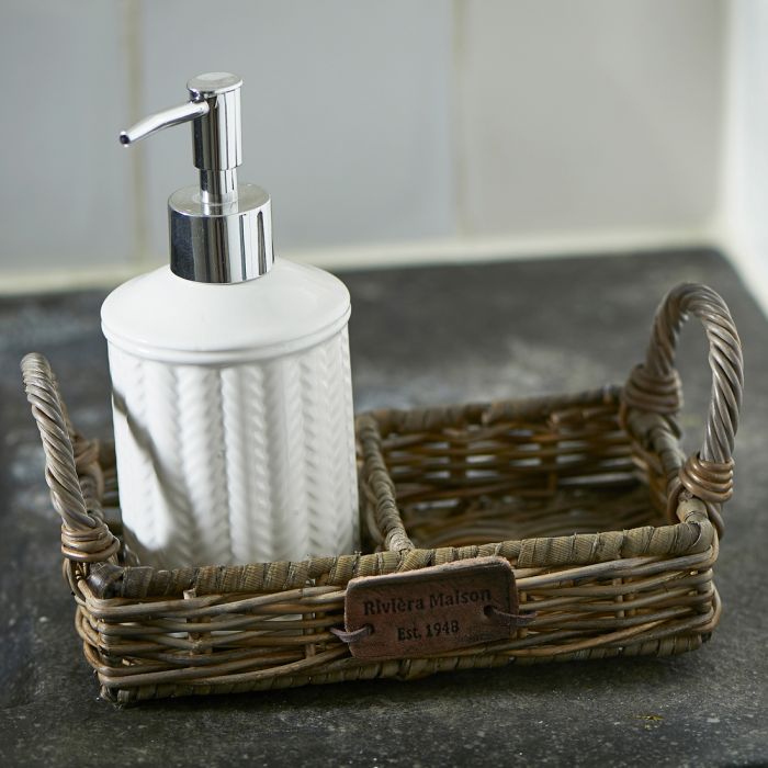 Soap Tray Rustic Rattan