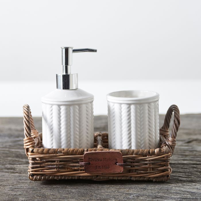 Soap Tray Rustic Rattan