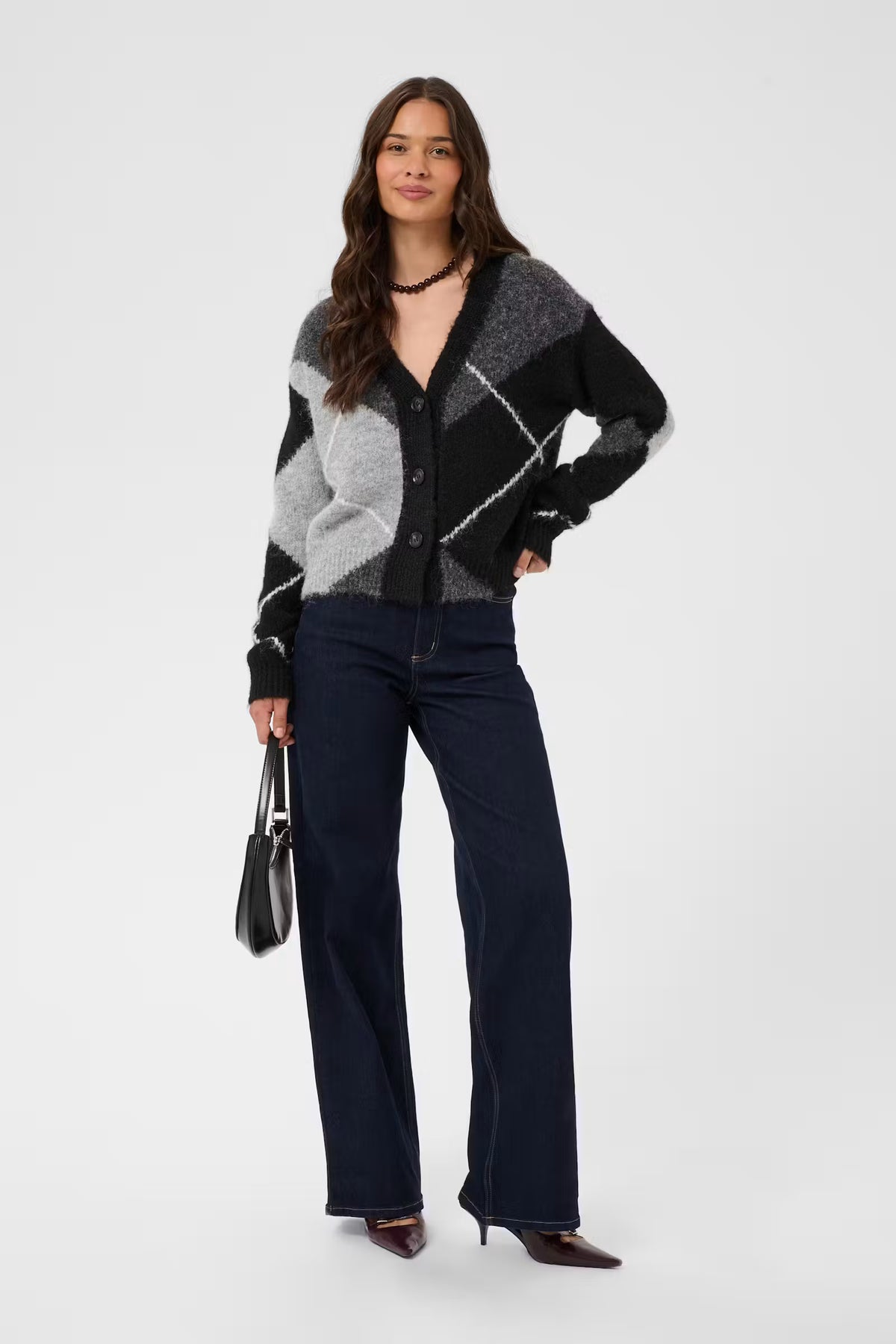 Strickjacke Grey Melange
