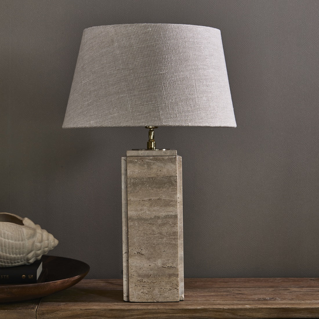 Riviera Maison Linen Taper Lampshade Flax 45x25cm