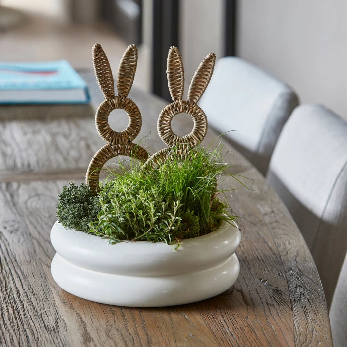 Dekoration Rustikaler Rattan-Osterhase M RIVIERA MAISON