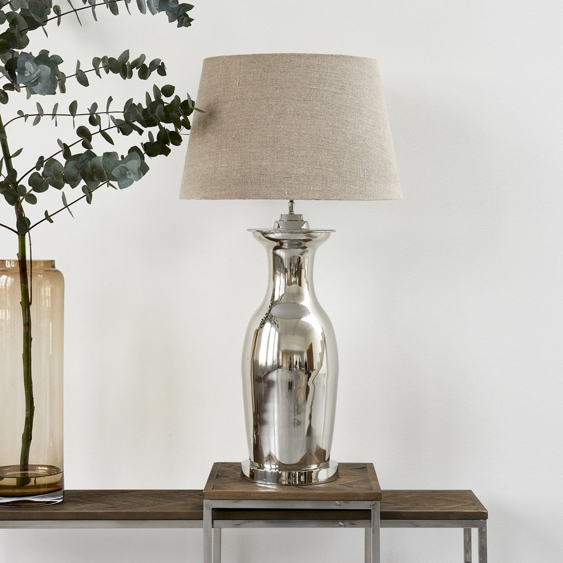 Linen Taper Lampshade Flax RIVIERA MAISON