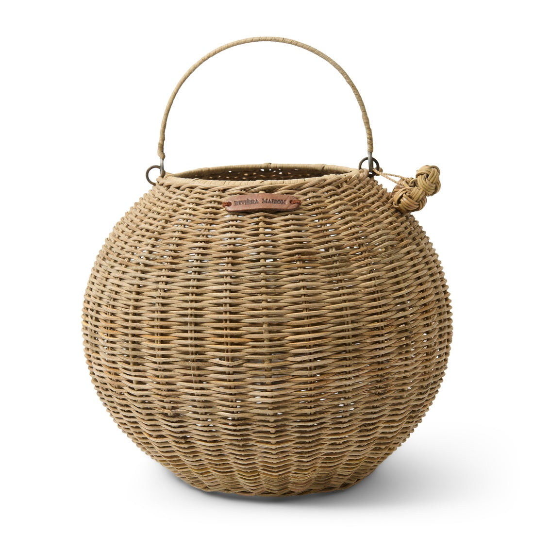 Rattan Windlicht mit Henkel Rustic Rattan Cherchio Lantern von RIVIERA MAISON