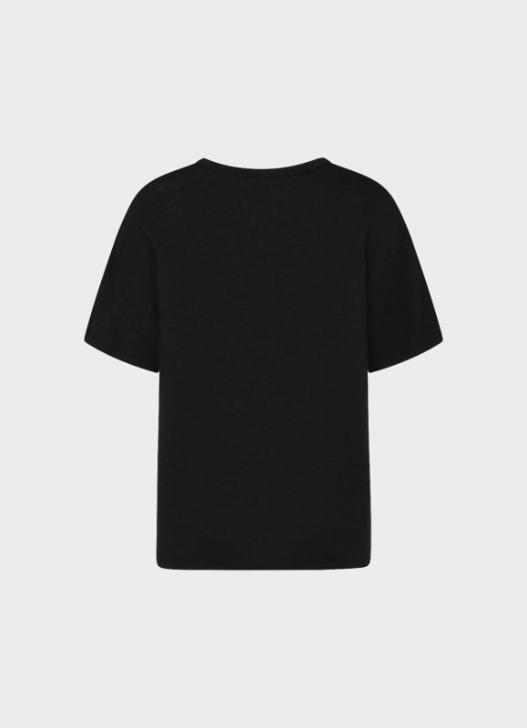 Schwarzes Damen TShirt "The Casual Club" mit frontprint von Juvia