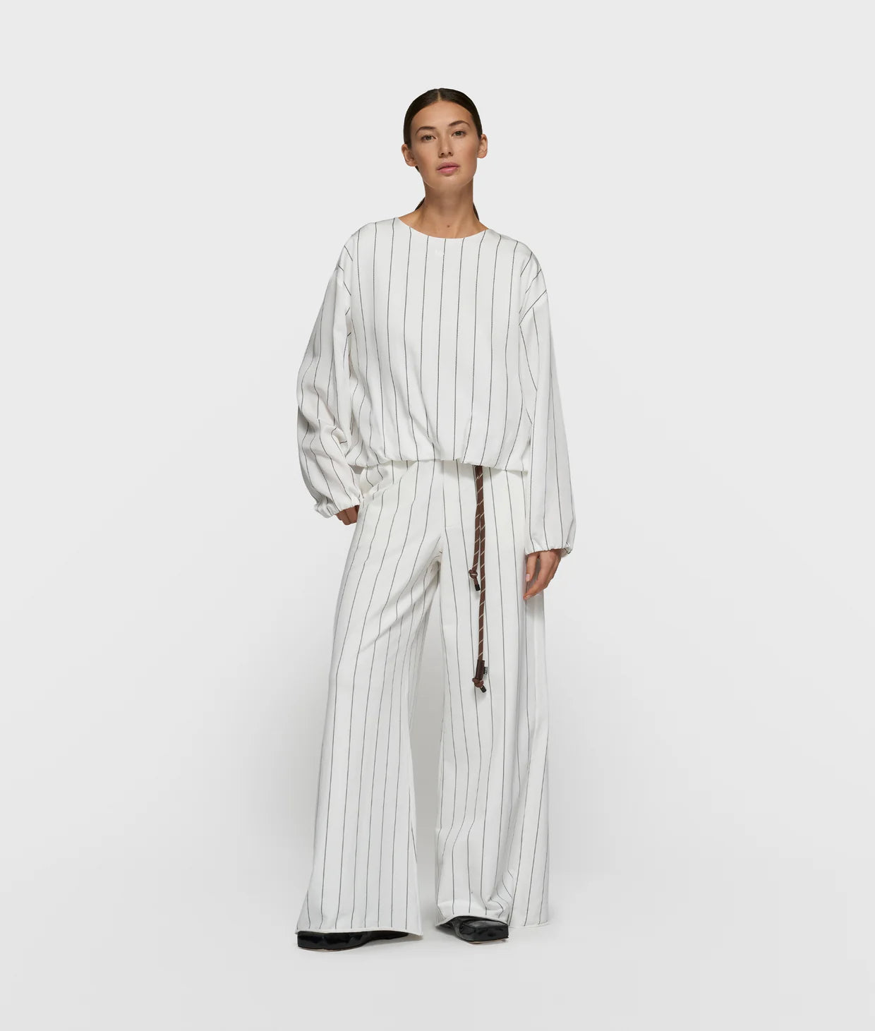 Damen Jogginghose "Wide leg" gestreift von 10 DAYS AMSTERDAM