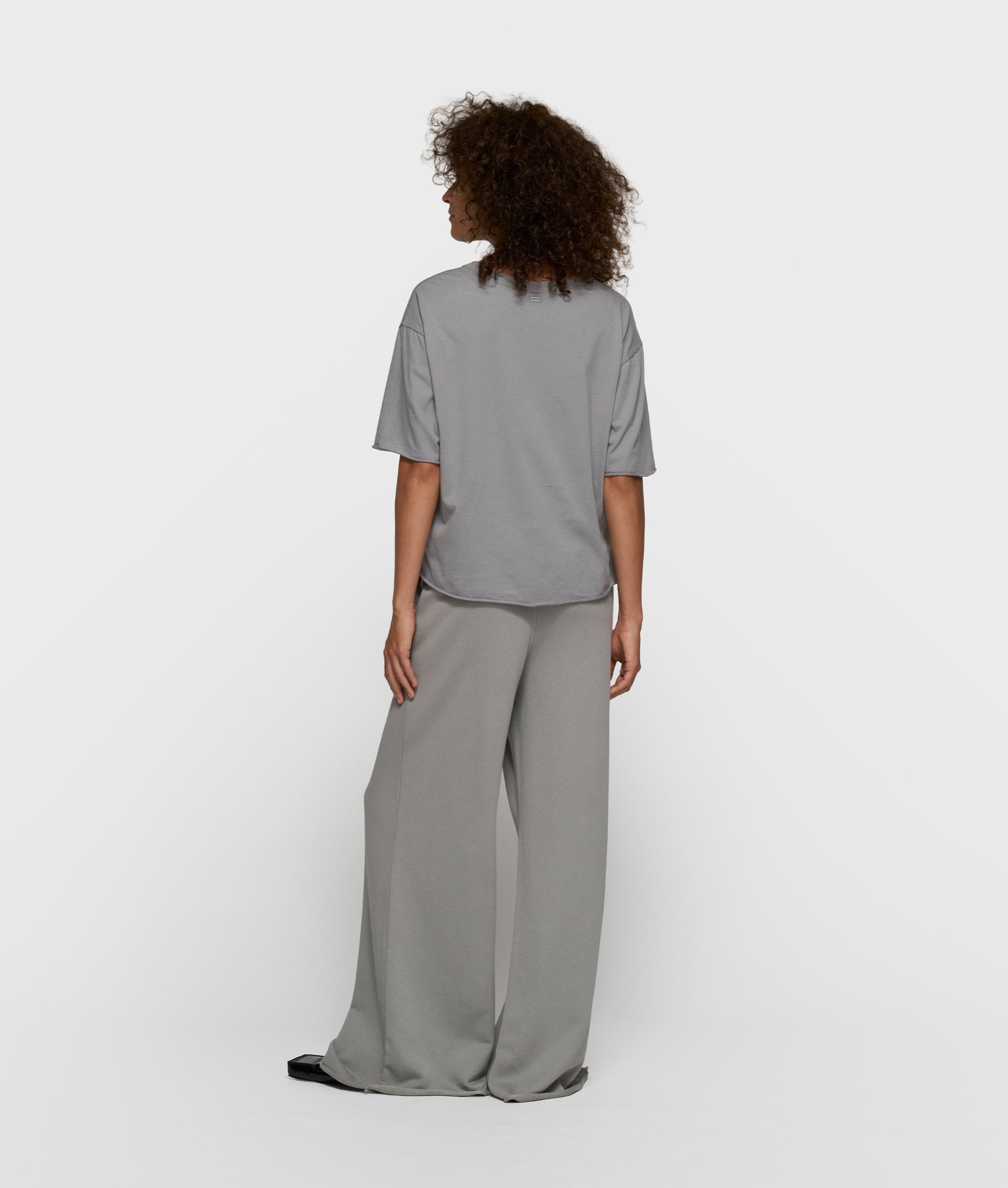 Graues Damen T-Shirt mit Logoprint von 10 DAYS AMSTERDAM