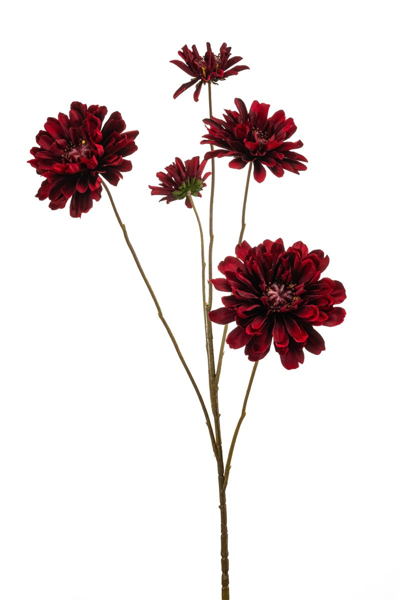 Zinnienzweig Rot 90 cm