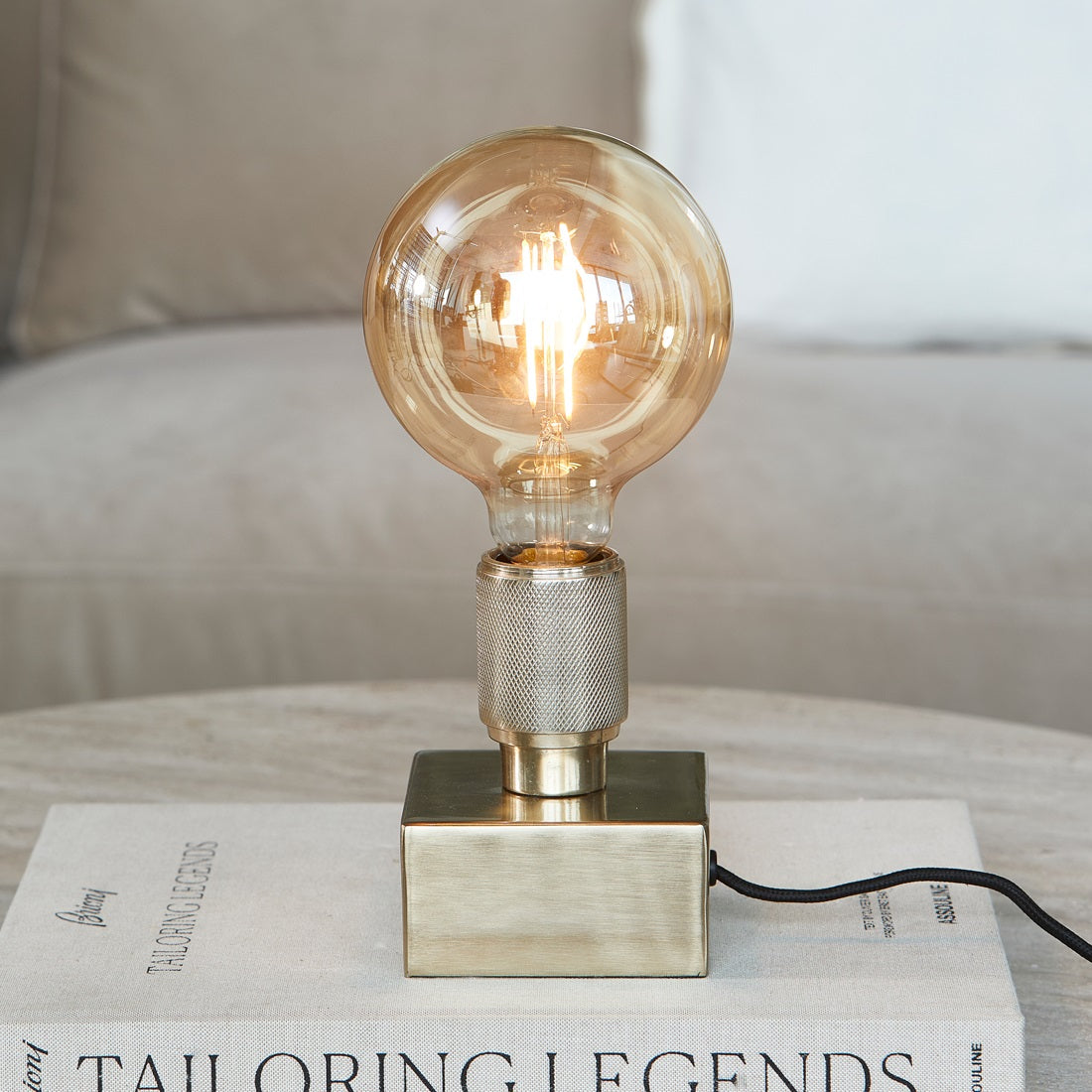 Lobby Loft Table Lamp Base gold RIVIERA MAISON