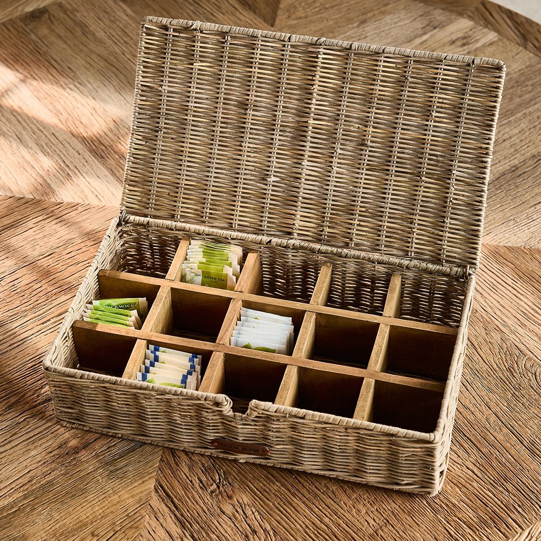 Rustic Rattan Tea Time Tea Box RIVIERA MAISON