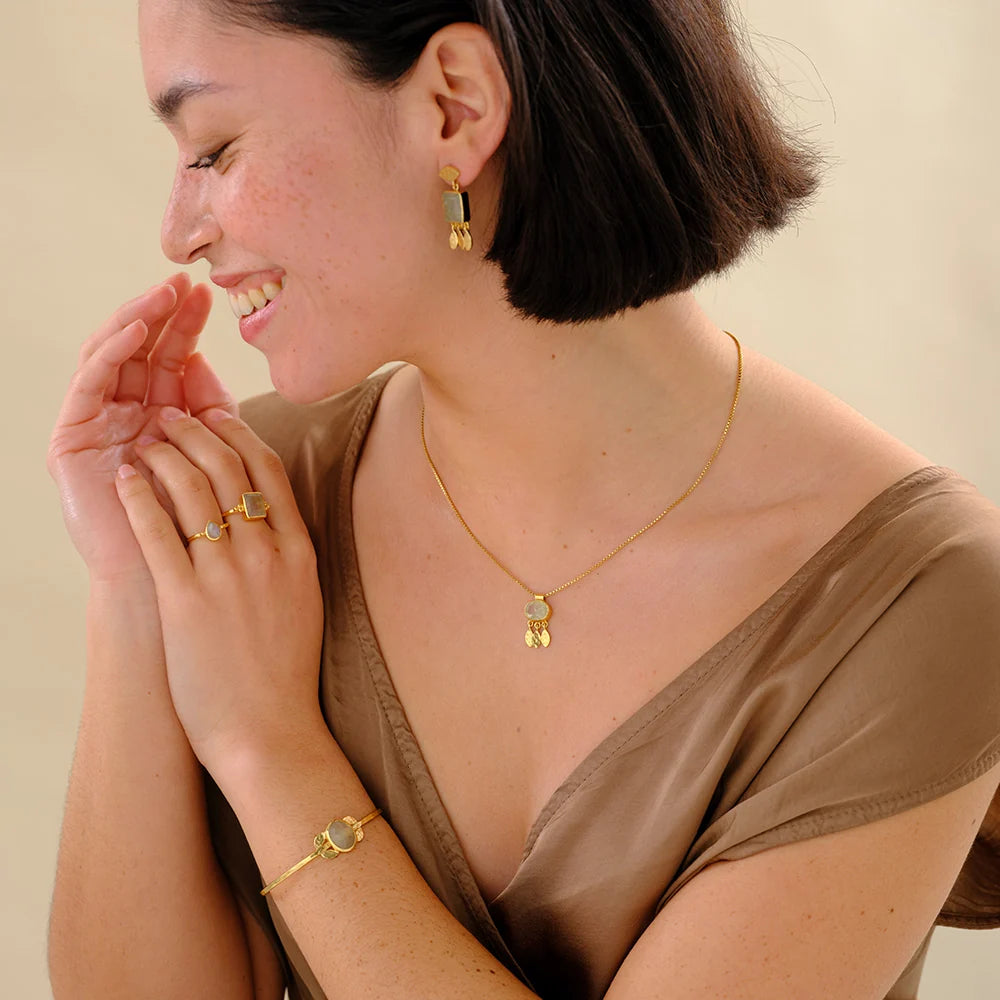 Authentic Prehnite Necklace GP