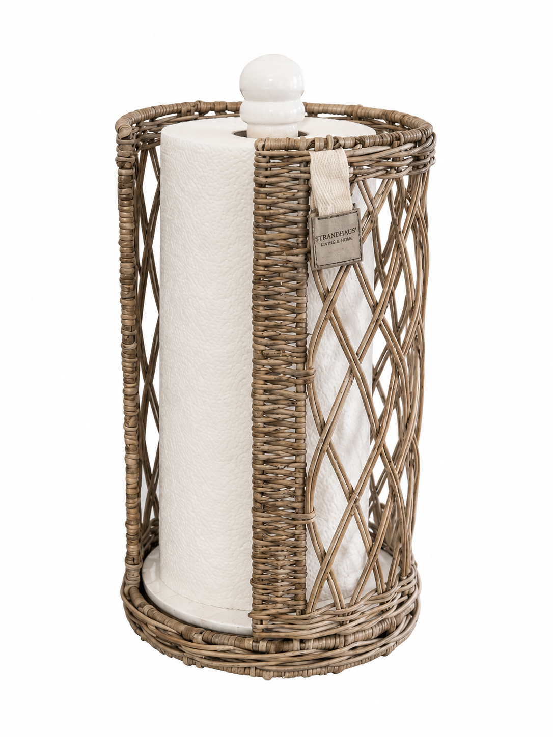 Küchenrollenhalter aus Rattan