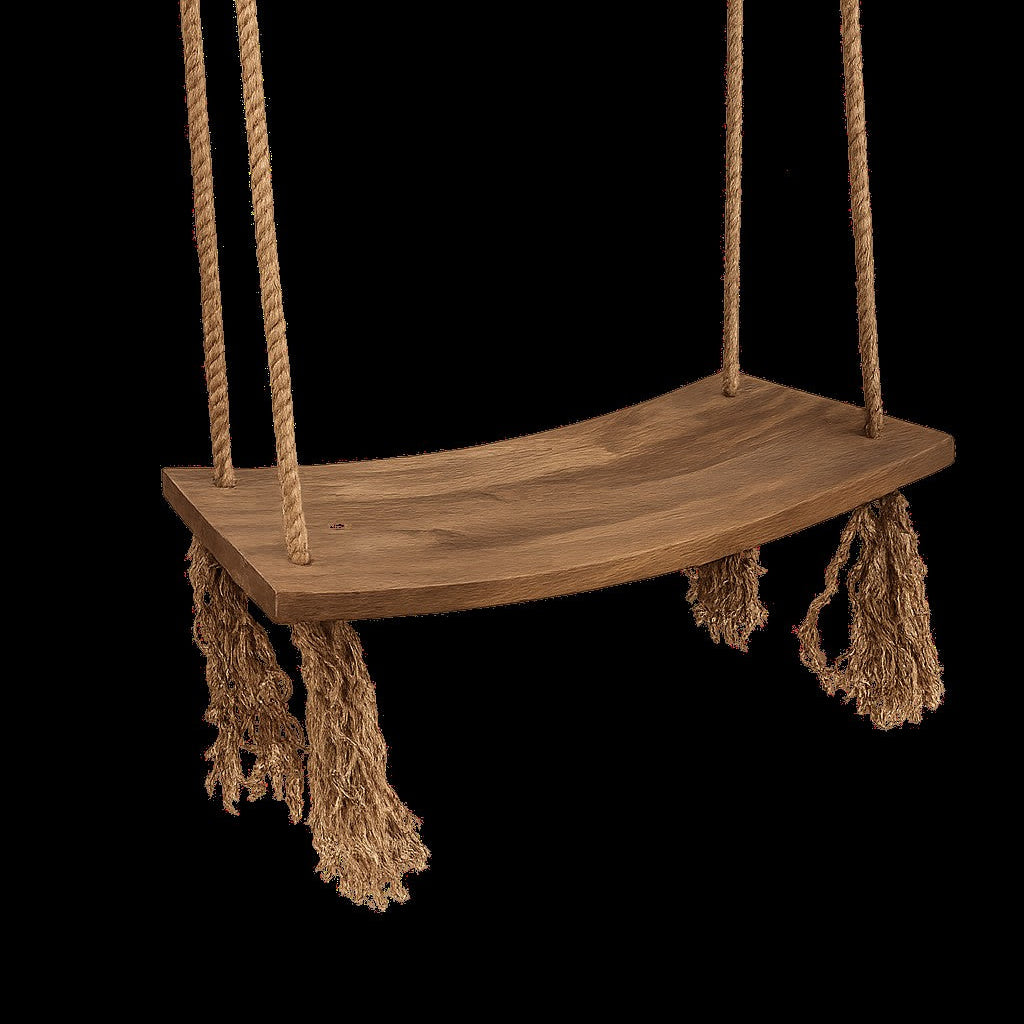 Holzschaukel im Bohostyle
