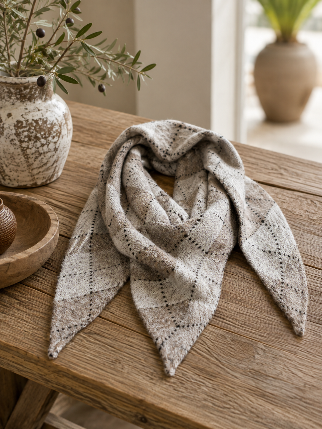 Dreieckstuch Taupe / Beige