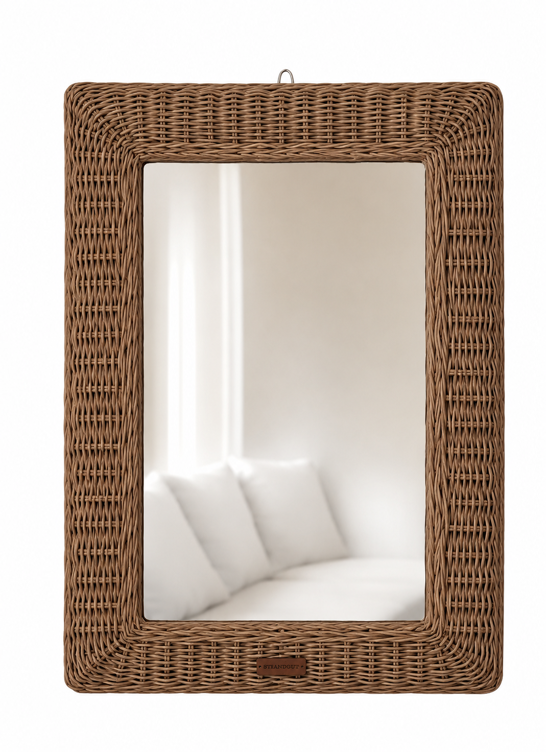 Rattan Mirror Square