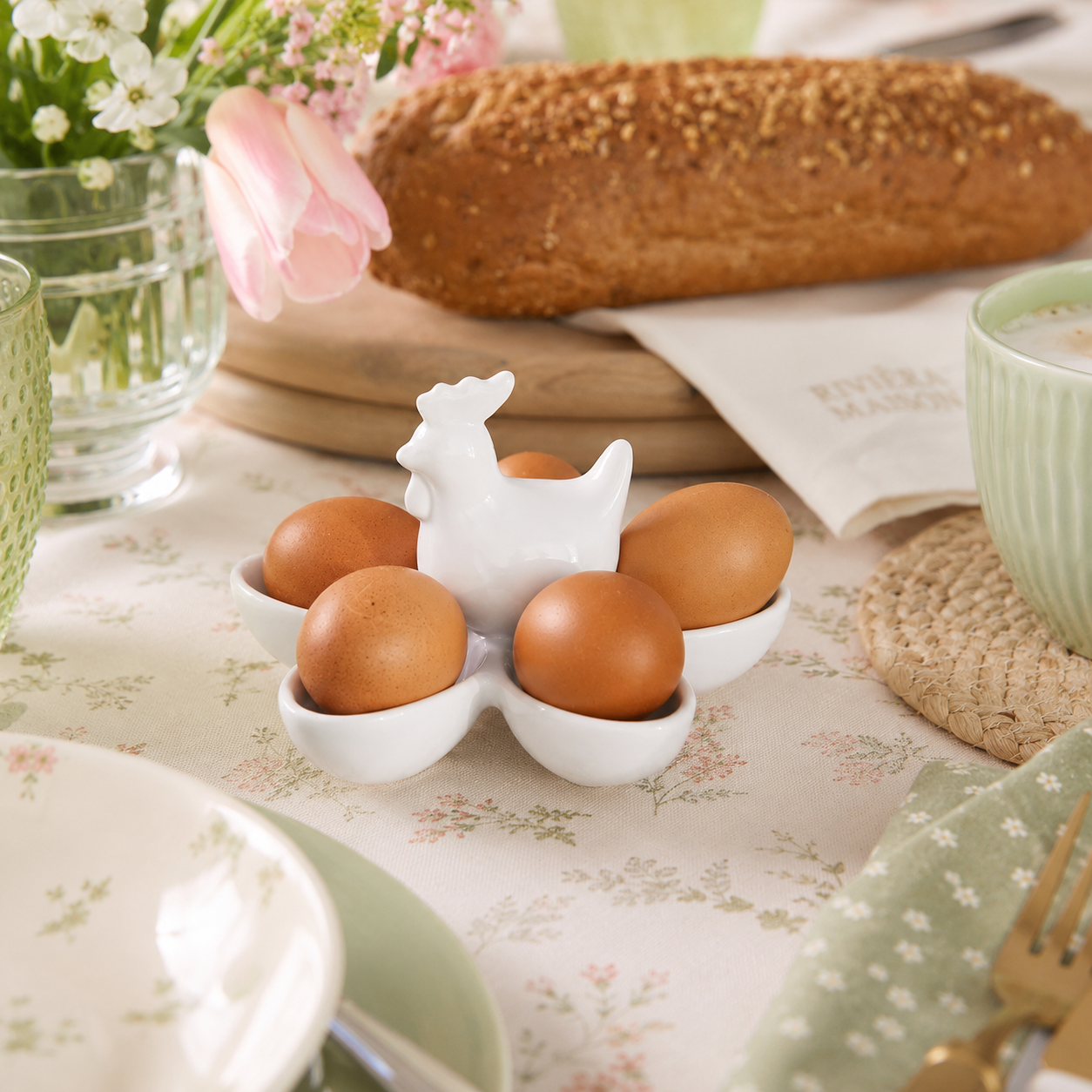 Eierhalter mit Huhn von Riviera Maison