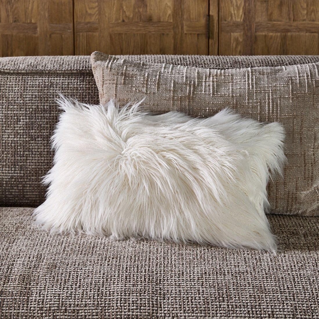 Stelvio Faux Fur Pillow Cover RIVIERA MAISON