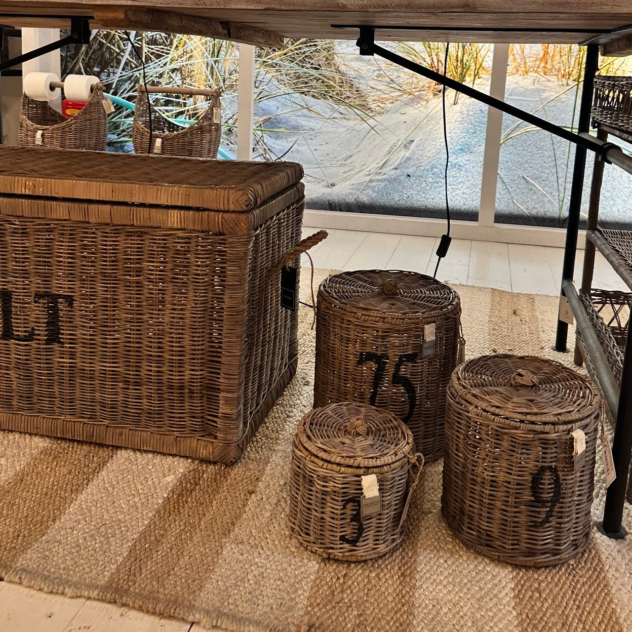 Rattan Basket with Number