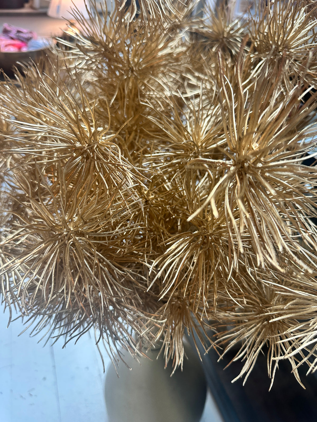 Anemonen-Samenzweig Gold 97 cm