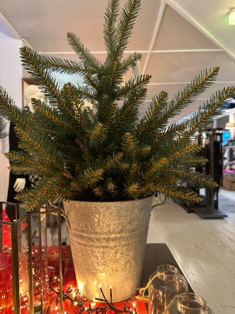 Tannenbaum im Metalltopf 80cm