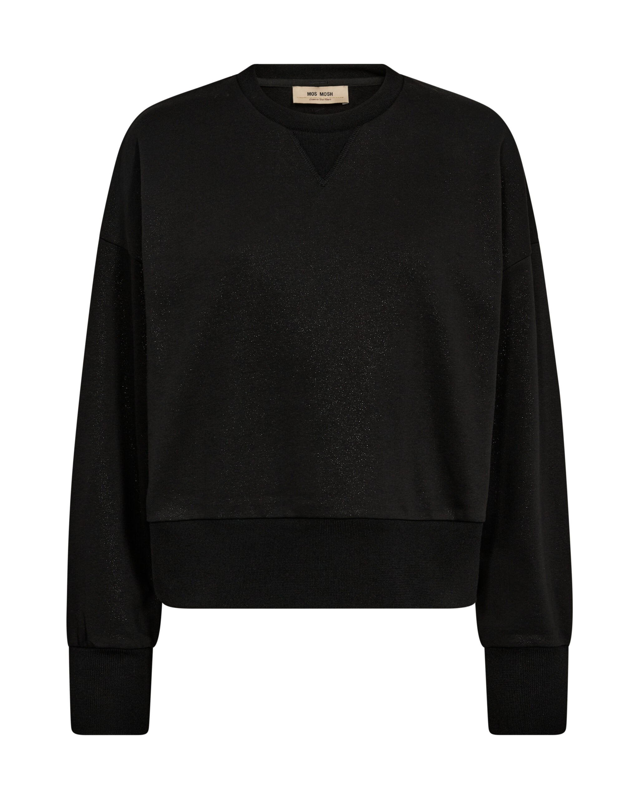 Damen Shimmer Sweatshirt Schwarz von MOS MOSH