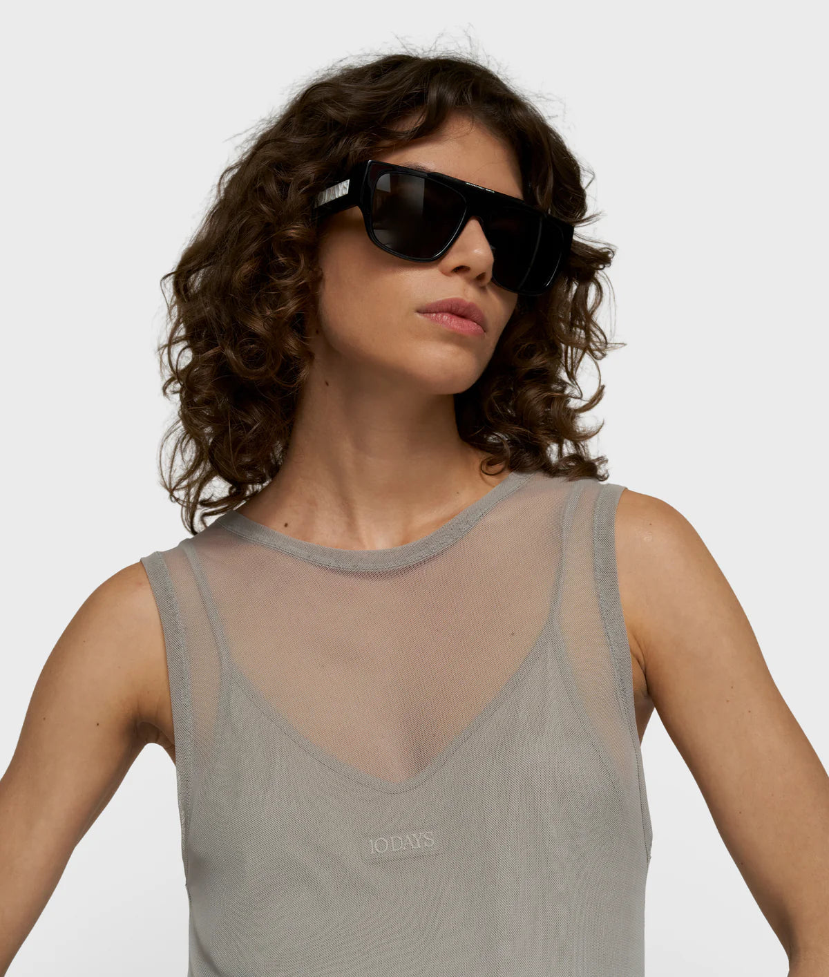 Damen Meshkleid 10 Days in der Farbe fog