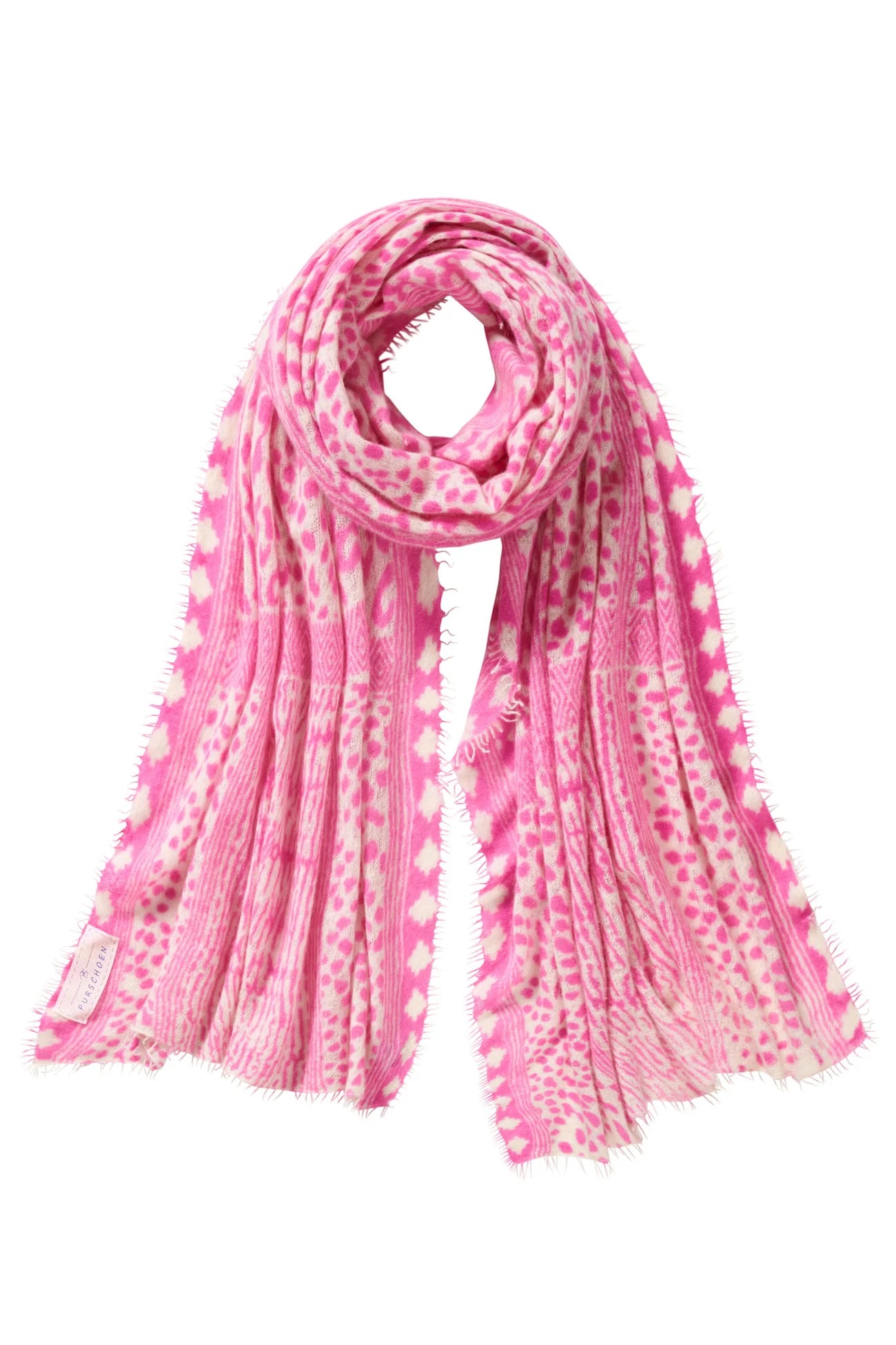 Kaschmir Schal Damen Savanne Puder Pink von Purschoen