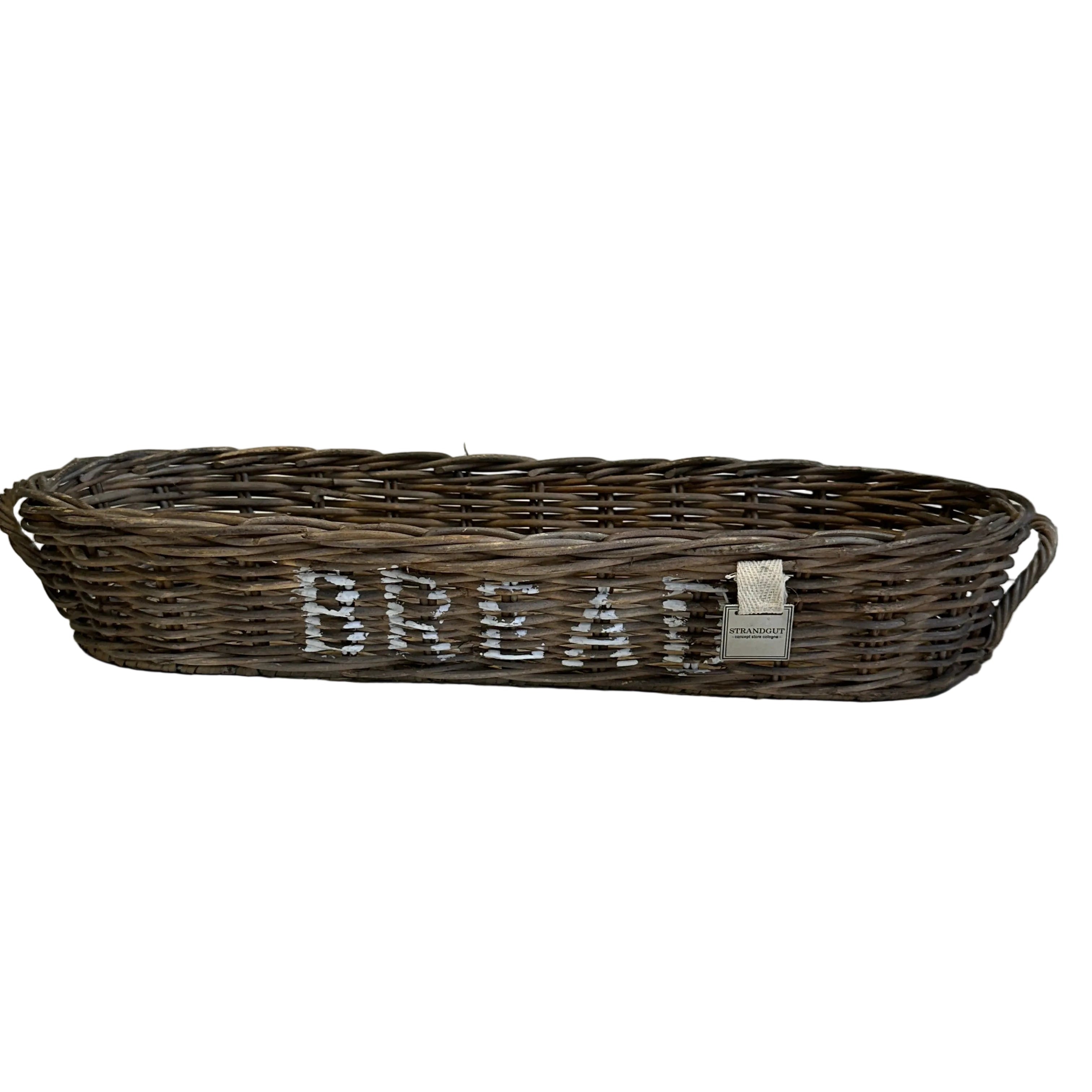 Handgefertigter Rattan Serving Basket BREAD aus natürlichem Rattan für Brot, Brötchen und Baguette.