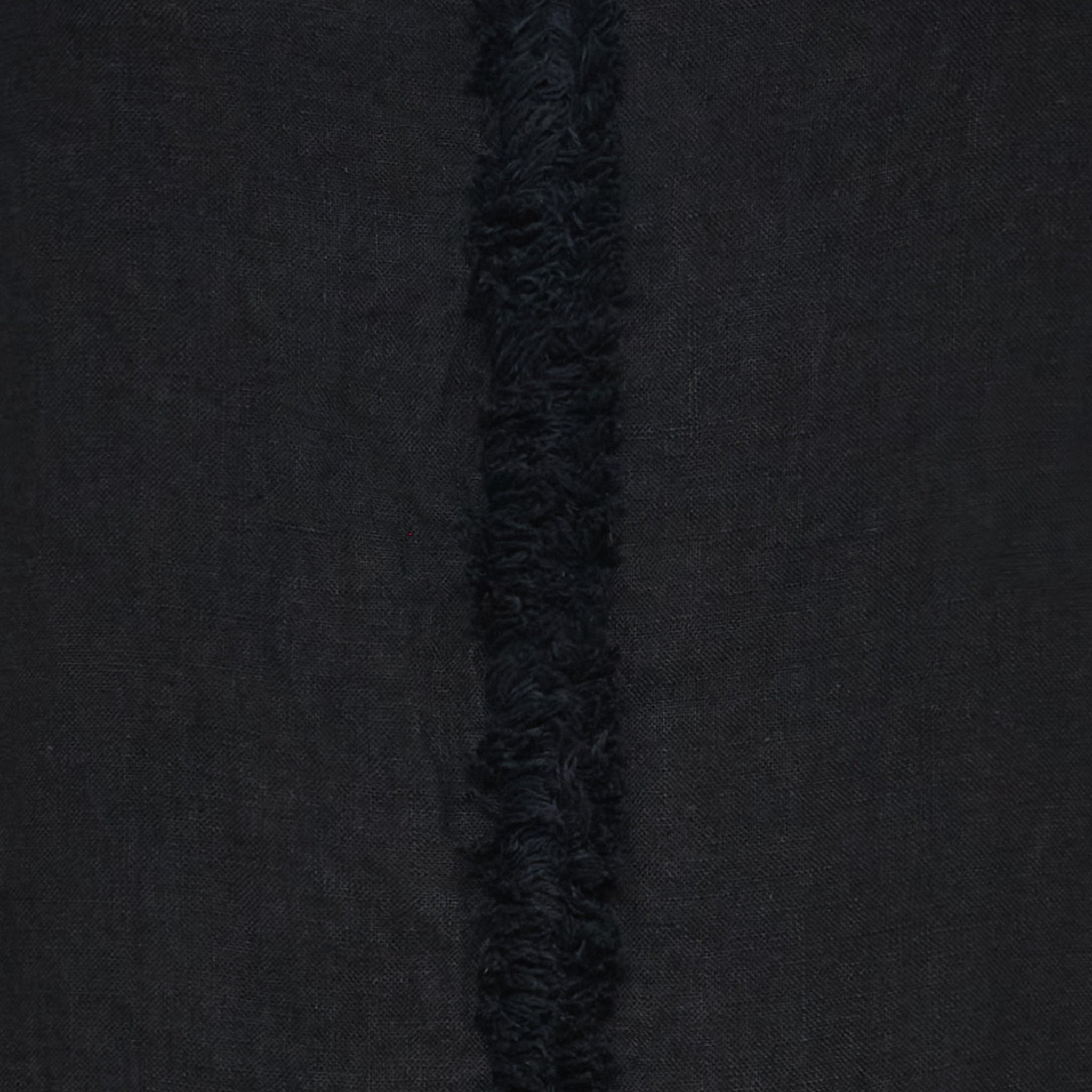 Schwarzes Leinenkleid mit Spaghettiträgern aus 100 % Leinen für Damen