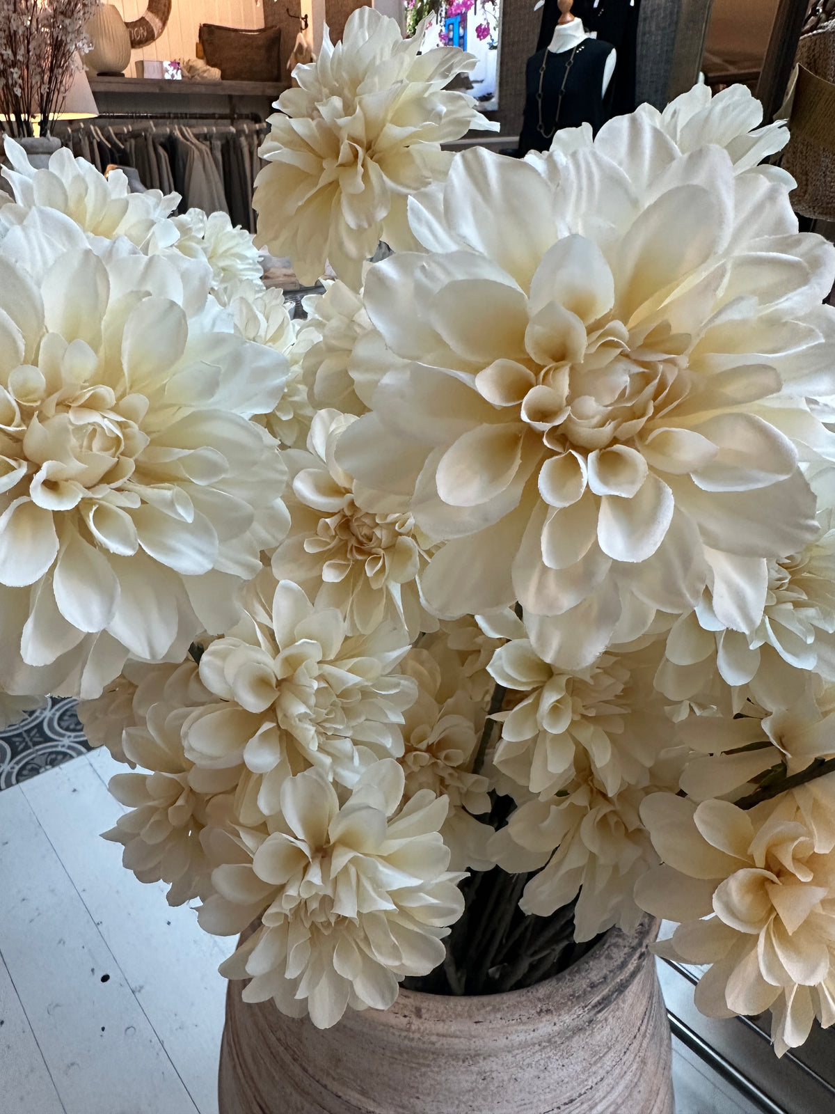 Dahlienzweig Creme 110 cm
