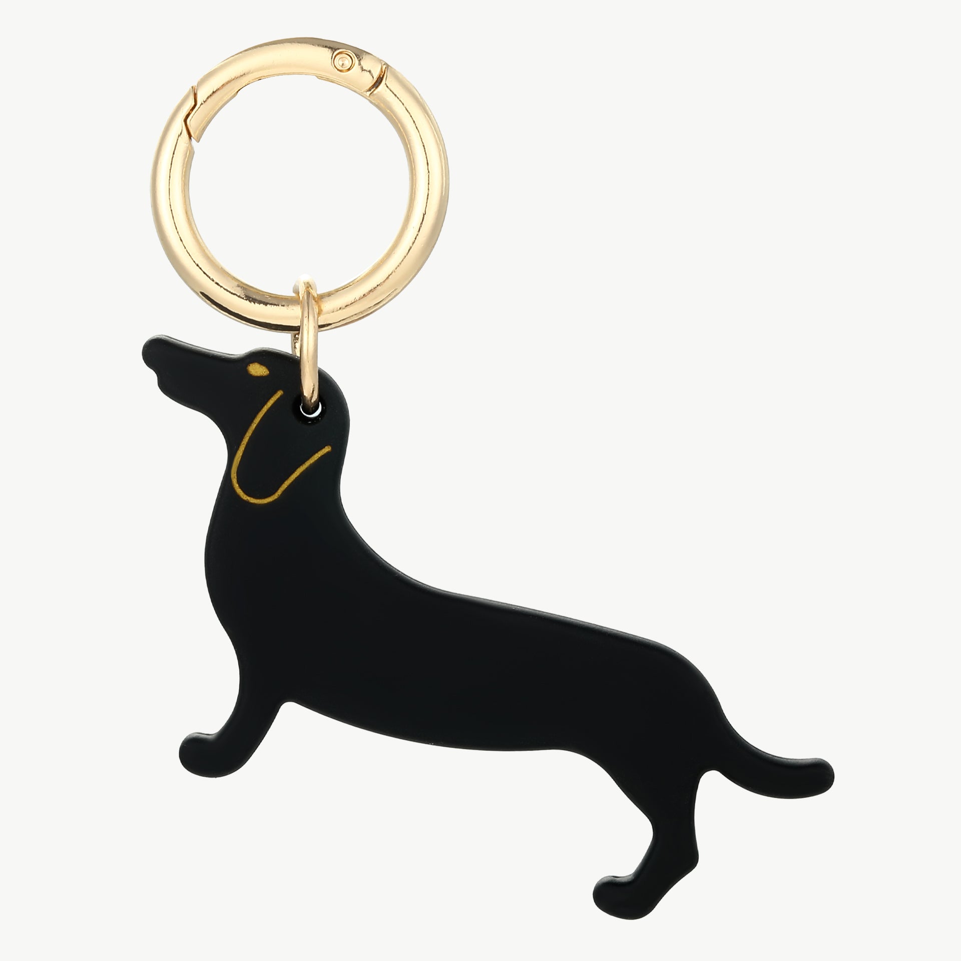 Taschenanhänger Dackel Schwarz Matt