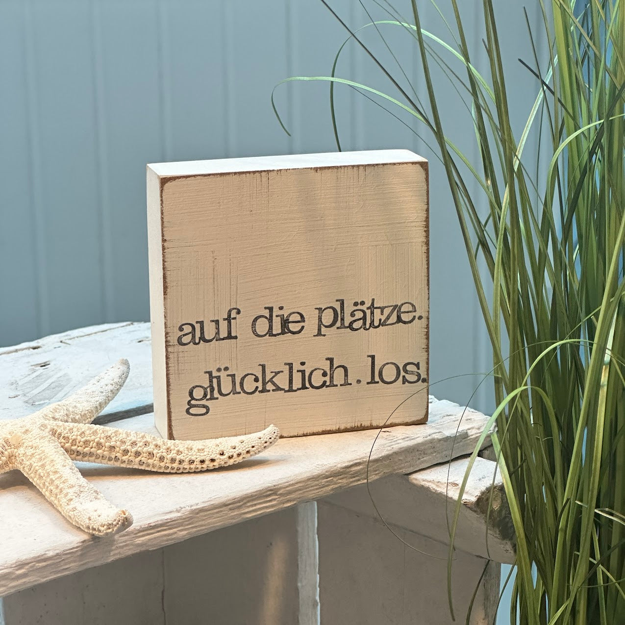 iopla Textplatte 10x10cm mit Aufschrift