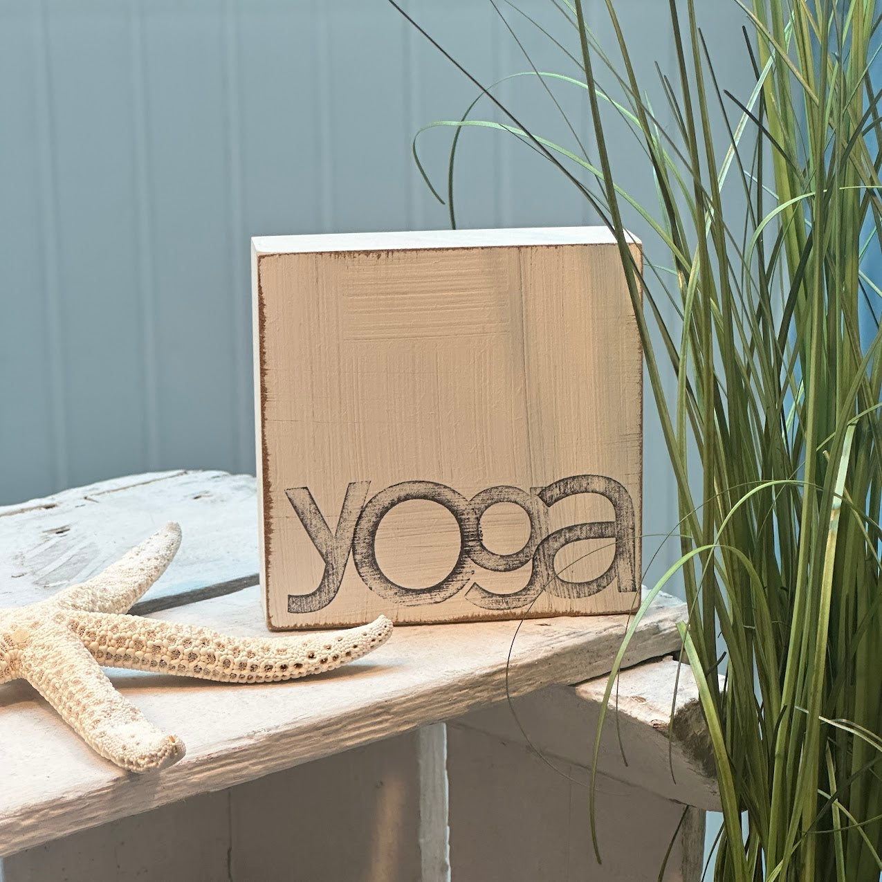 Textplatte yoga