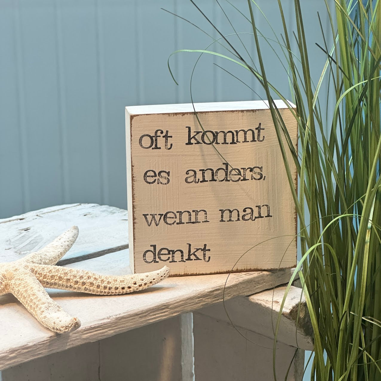 iopla Textplatte 10x10cm mit Aufschrift