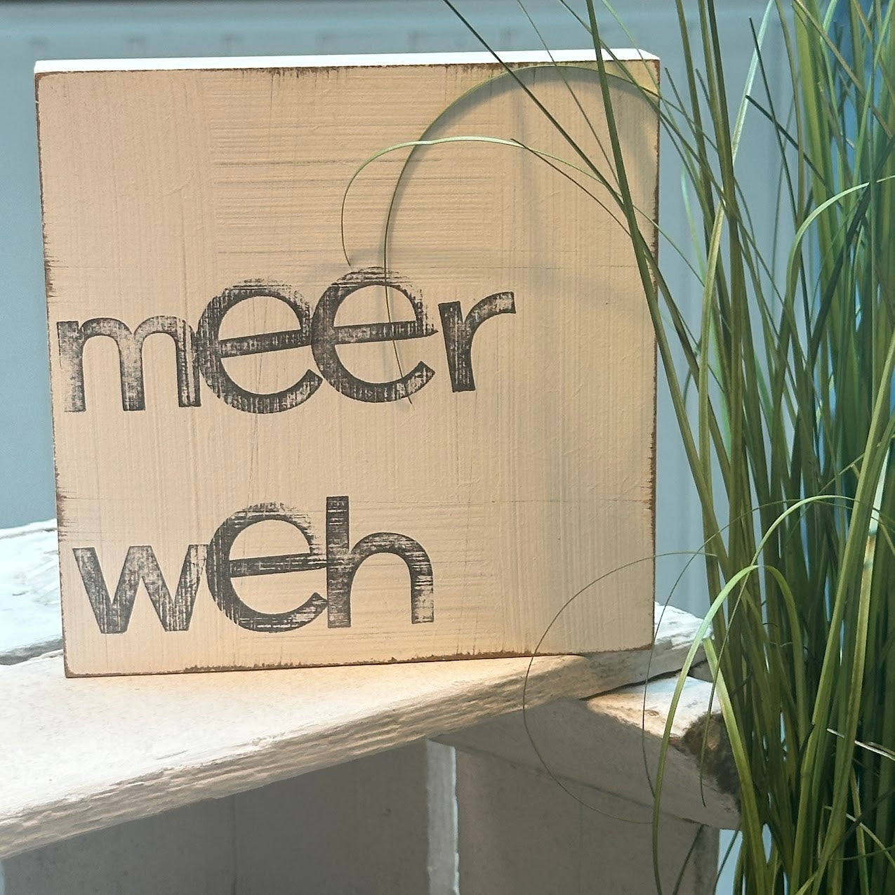 iopla Textplatte 15x15cm mit Aufschrift