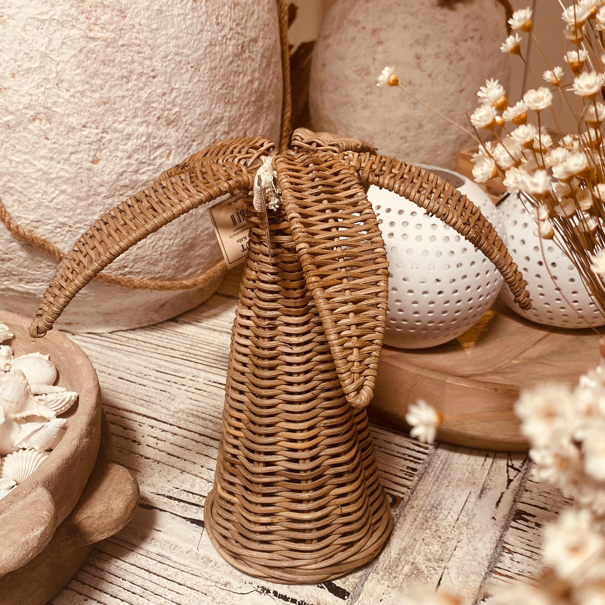 Rattan Palm MIAMI BEACH von STRANDGUT – dekorative geflochtene Palme im natürlichen Coastal- und Beachhouse-Stil