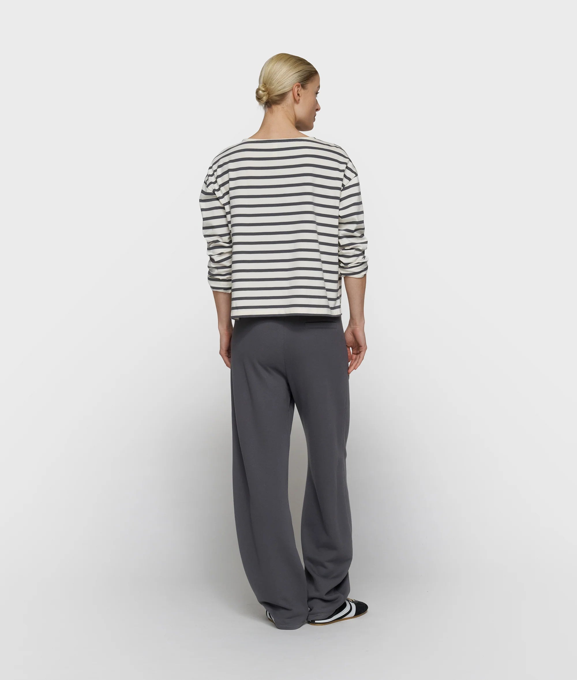 10 Days Amsterdam Sweater STRIPES ECRU STEEL BLUE