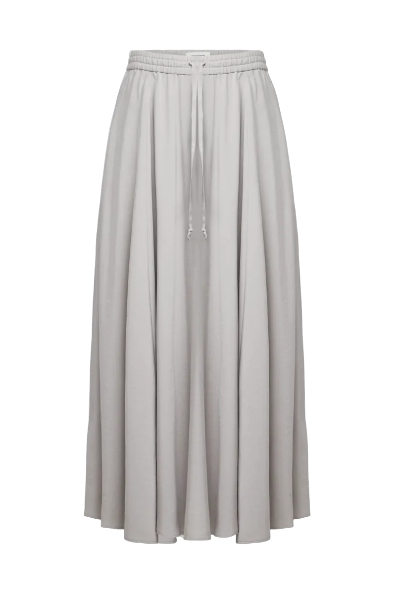 DRYKORN QERIME Tellerrock in knöchellanger Länge mit fließender A-Linie, Mid-Waist-Bund und elegantem Fall aus hochwertigem Modal-Mix.