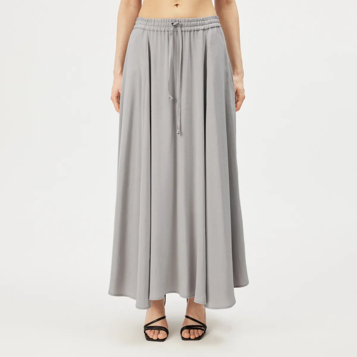 DRYKORN QERIME Tellerrock in knöchellanger Länge mit fließender A-Linie, Mid-Waist-Bund und elegantem Fall aus hochwertigem Modal-Mix.