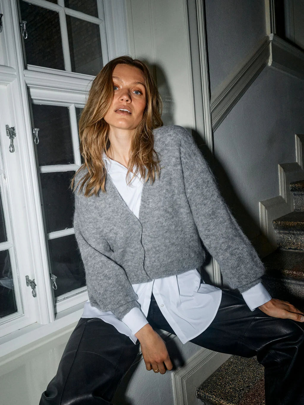 Damen Thora Cardigan in grau von MOS MOSH