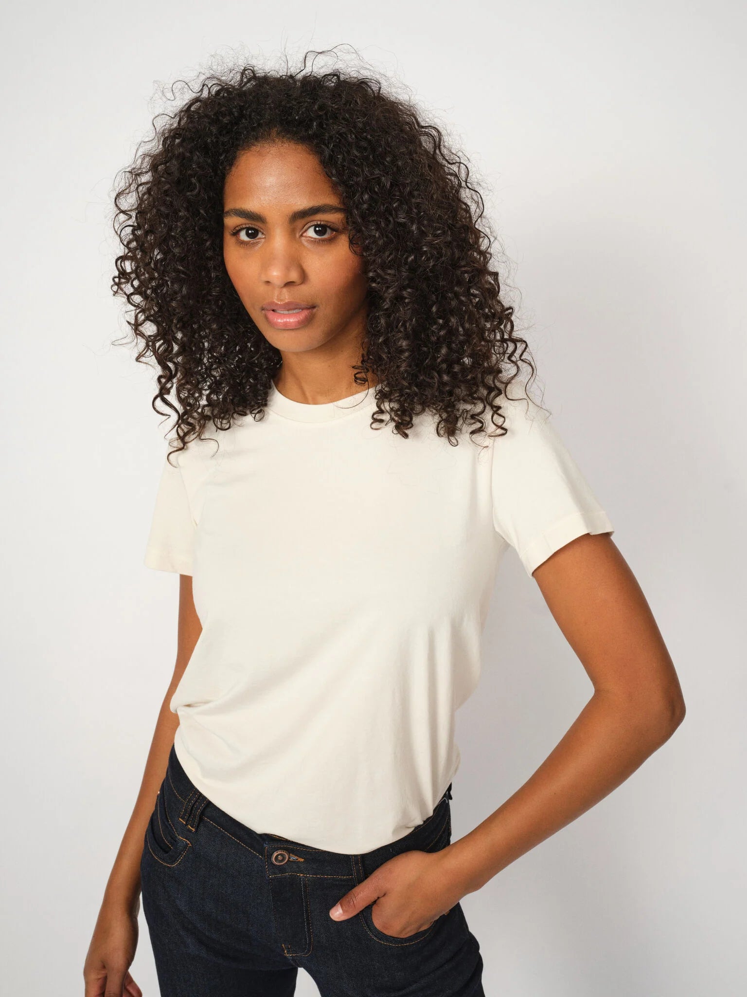 Damen T-Shirt Dala O-SS Basic ECRU von MOS MOSH