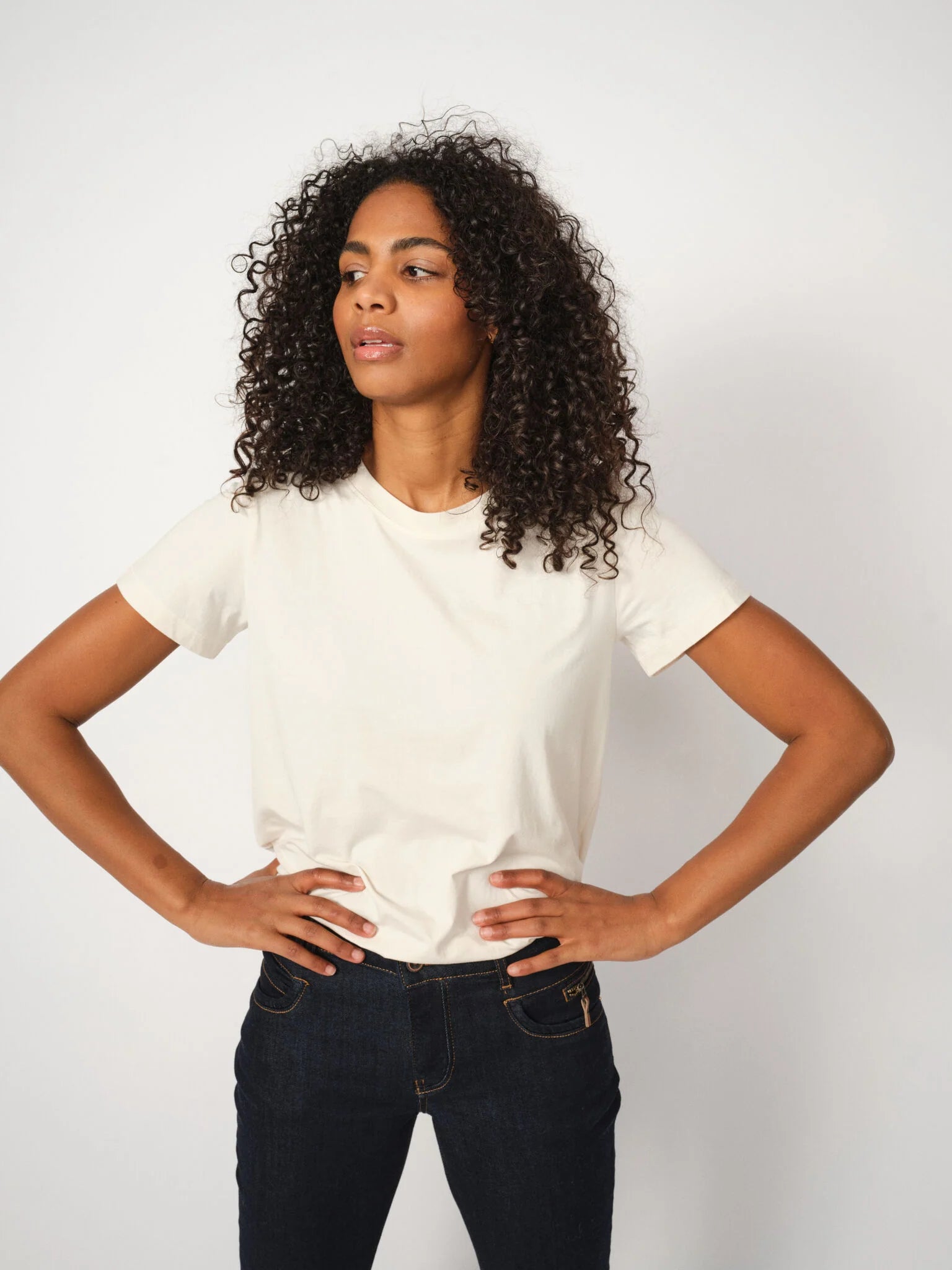 Damen T-Shirt Dala O-SS Basic ECRU von MOS MOSH